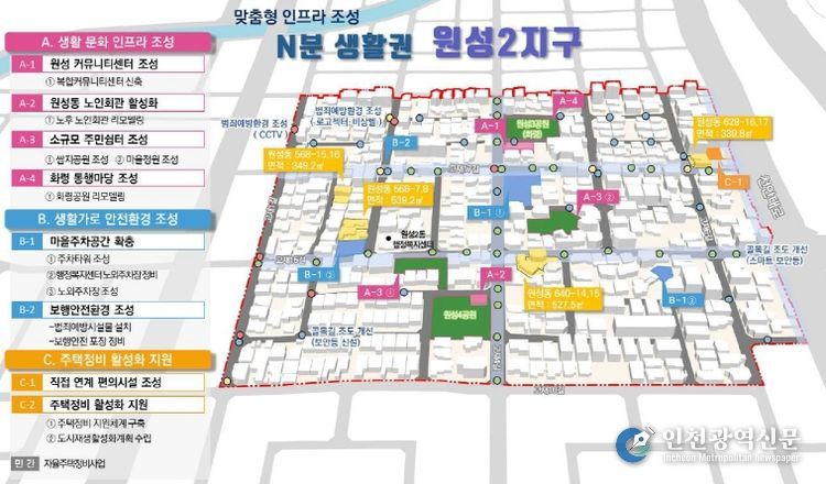 국토교통부 공모사업인 ‘뉴빌리지’에 선정된 원성2지구 조감도