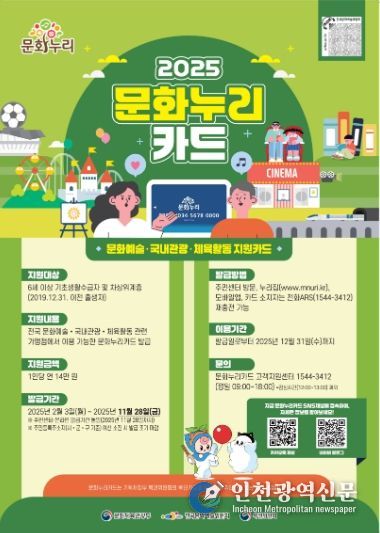 2025년 통합문화이용권(문화누리카드) 포스터