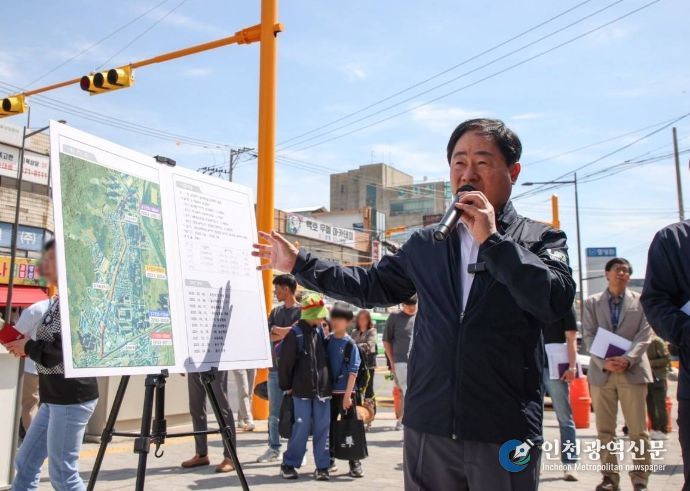 주광덕 남양주시장, 주민들과 퇴계원 도로 확장공사 현장 점검 나서