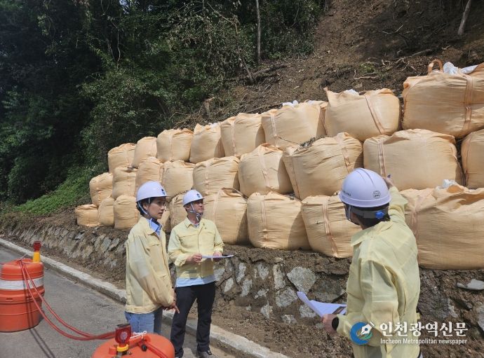 김수민 정무부지사, 집중호우 피해 복구 현장점검