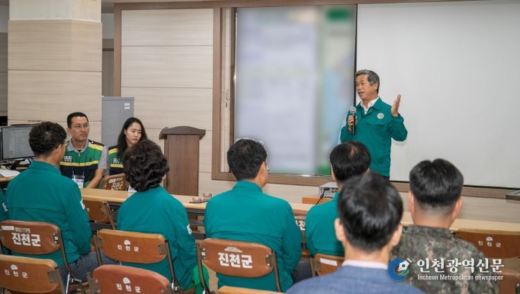 진천군의회, 2025년 을지훈련 현장 방문 및 관계자 격려