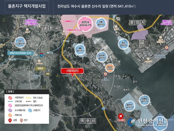 여수시, 율촌지구 택지개발사업