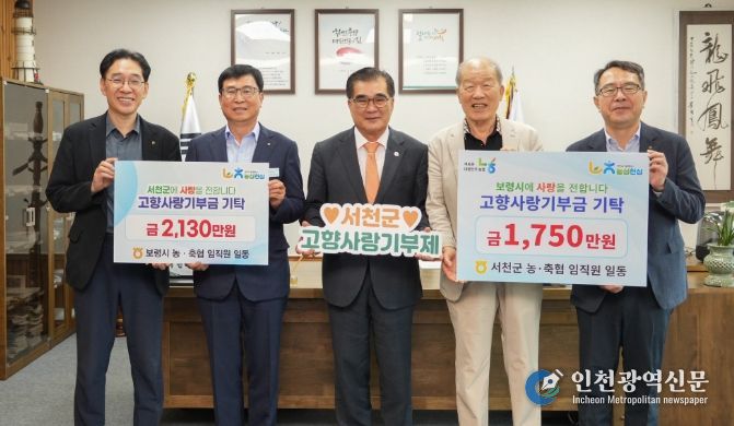서천군-보령시 농·축협, 고향사랑기부금 상호 전달