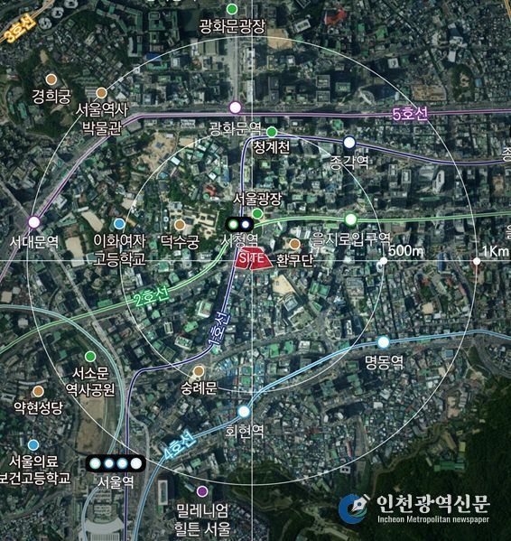 소공 지구단위계획구역 리모델링 사업 대상지 위치도