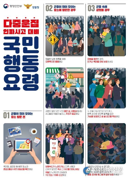 다중운집인파사고 대비 국민행동요령