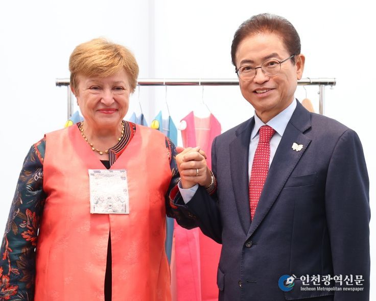 게오르기에바 IMF 총재, 경주에서 문화순방