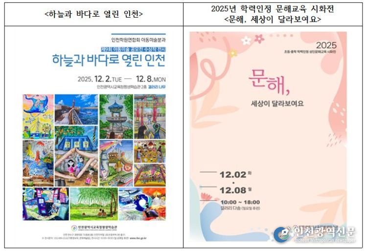 12월 ‘하늘과 바다로 열린 인천’ 및‘문해, 세상이 달라보여요’