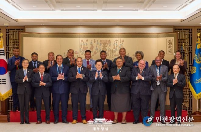 태평양도서국 외교장관 단체 접견(대통령실)