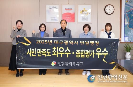 대구 서구, 민원행정 시민 만족도 ‘최우수’, 종합평가 ‘우수’ 기관 선정