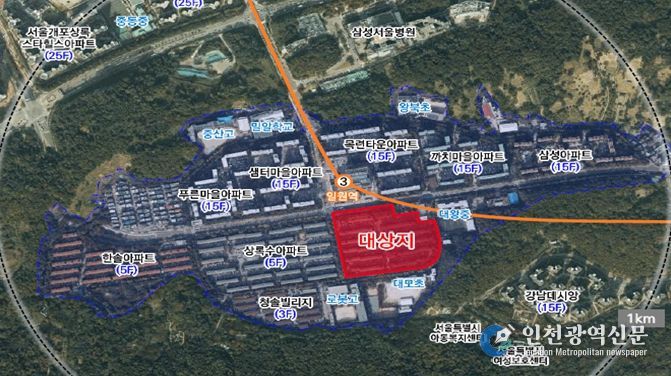 위치도 (강남구 일원동 735번지 일원)