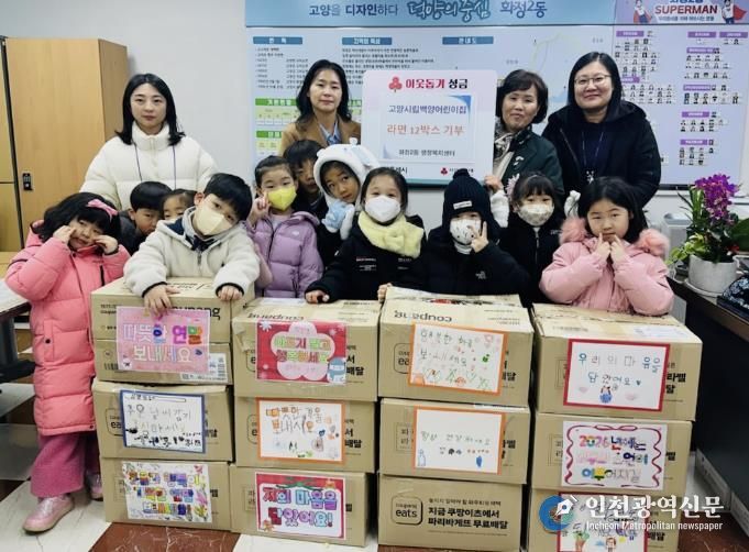 고양시 화정2동, 고양시립백양어린이집에서 후원품 전달