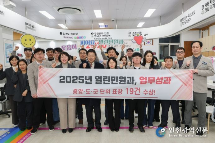 고성군 열린민원과, 중앙‧도‧군 단위 표창 19건 수상