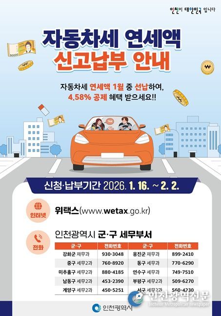 자동차세 연세액 납부 관련 홍보사진