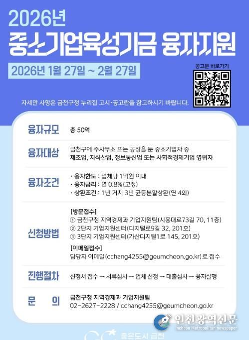 중소기업육성기금 융자지원 홍보물