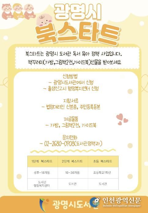 광명시 북스타트 안내문