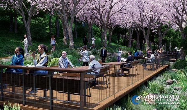 관악산 난향숲길지구 생활밀착형 공원조성사업 조감도(담소마당)