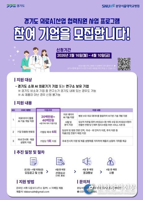 2026_경기도 의료AI산업 협력지원 사업_포스터