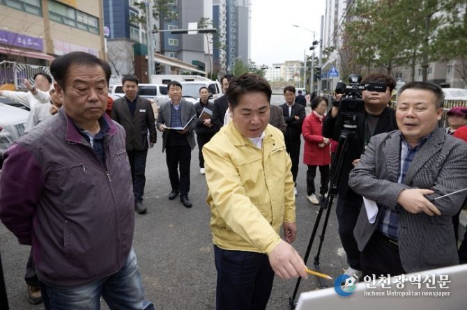 배방읍 공수리 ‘중로 3-3호(한라비발디) 개설 공사 현장 방문