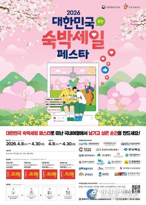 ‘2026 대한민국 숙박세일 페스타(봄편)’ 포스터
