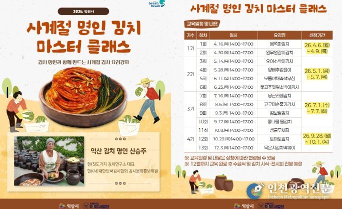 익산 김치 마스터클래스 첫 선