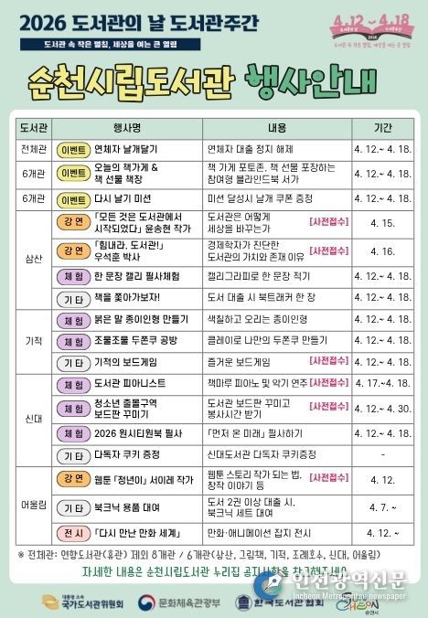 도서관주간 맞아 독서문화행사