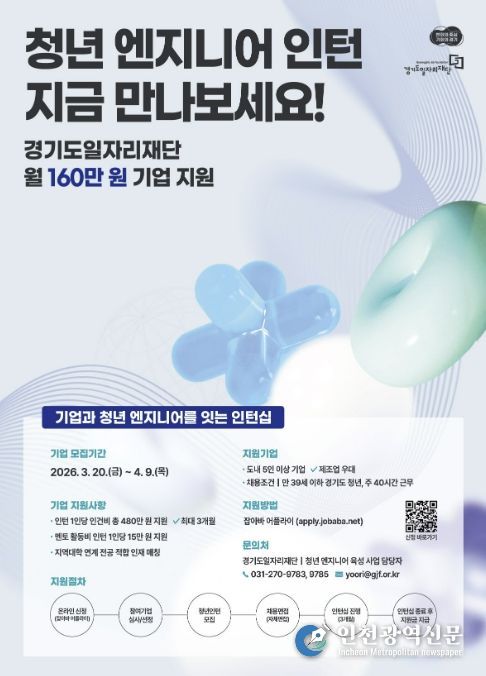 시흥시, 청년 엔지니어 육성 인턴십 참여기업 모집