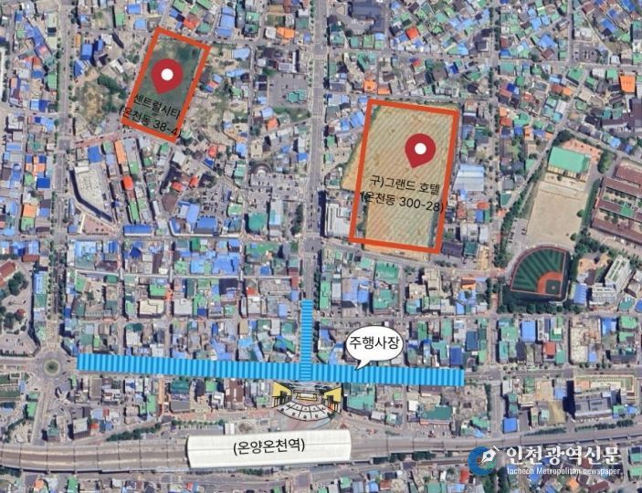 임시주차장 조성 현장 위치도